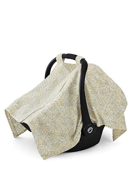 Ninova Floral Cotton Muslin Baby Stroller Cover