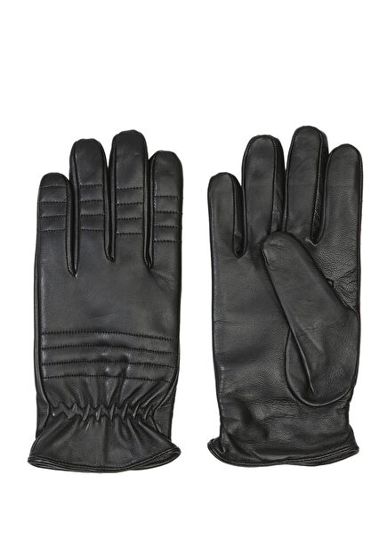 Black Mens Leather Gloves