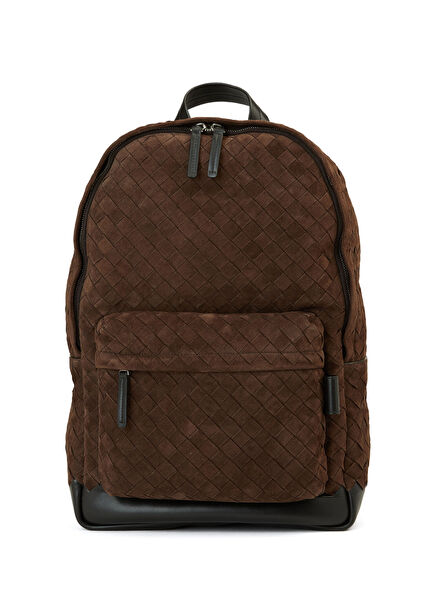 Kahverengi Erkek Süet Sırt Çantası