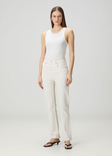 70S Cream Jeans
