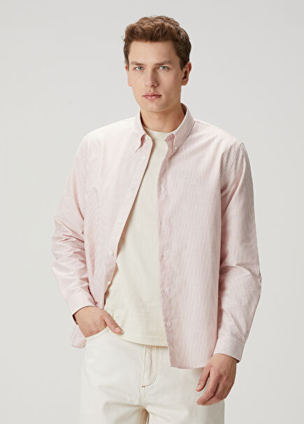 Red Line Patterned Shirt