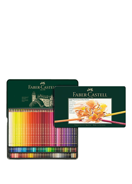 Polychromos Kalıcı ve Canlı Renkler Suya Dayanıklı 120'li Kuru Boya Kalemi