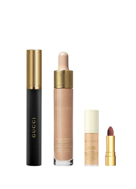 Mascara Le Magnetisme 01 Ever Black + Illuminateur De Beaute + Mini Ruj ve Mini Fondöten Makyaj Seti