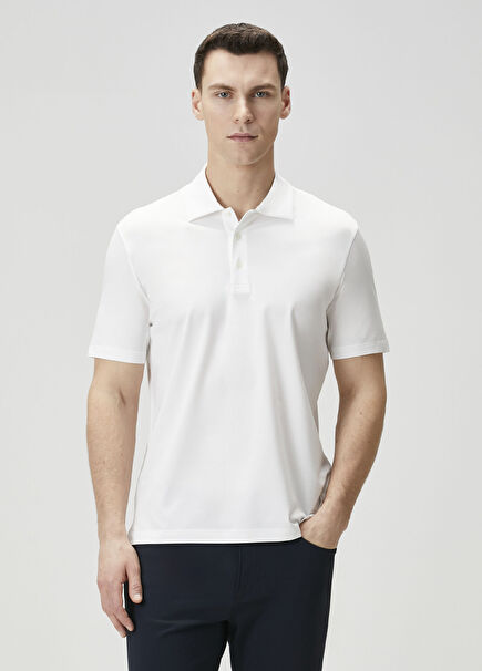 Beyaz Polo Yaka T-shirt