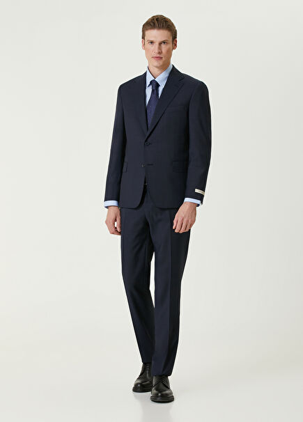 Navy Blue Wool Suit