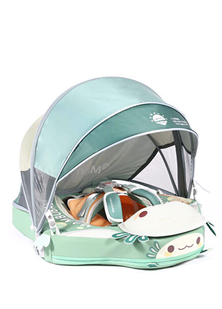 Axolotl Safety Canopy and Foot Support Baby Swim Ring