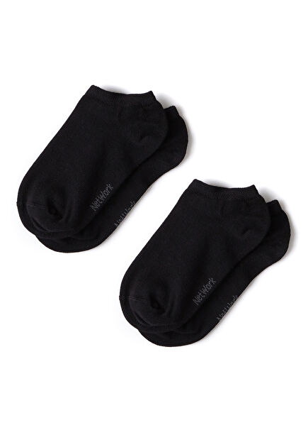 Black 2Pcs Women's Socks Set