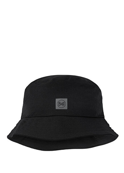 Adventure Bucket Hat Solid Black UPF 50 Unisex Şapka