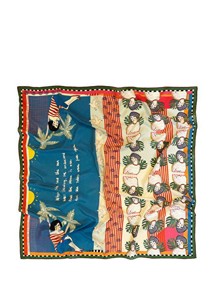 Istanbul Printed Silk Women's Shawl