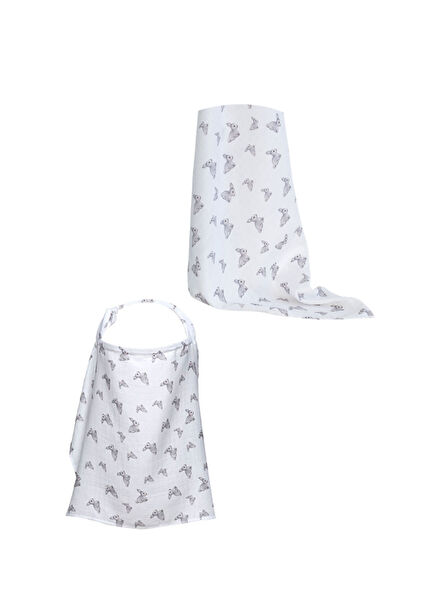 Iconique Lapin Cotton Muslin Cover and Nursing Apron Set of 2