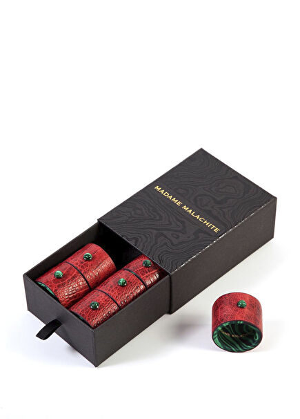 Out of Africa 6lı Malahit Taşlı Peçete Yüzüğü