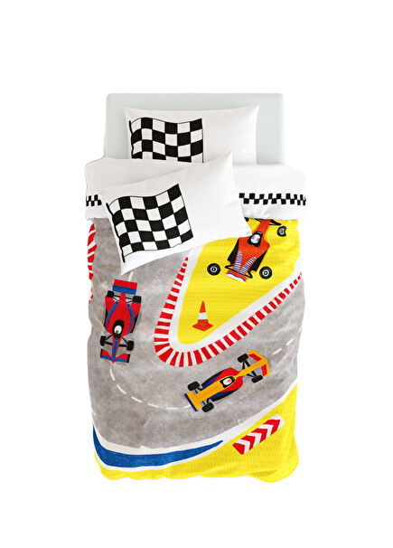 Ready Steady Go Pamuk Saten Erkek Çocuk Nevresim Takımı 140 x 200 cm