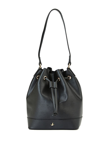 Black Women's Drawstring Bag