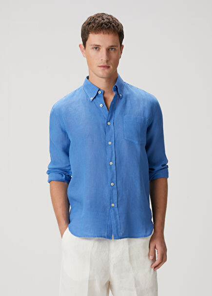Indigo Linen Shirt