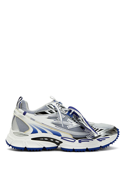 Grey Blue Mesh Textured Men's Sneakers
