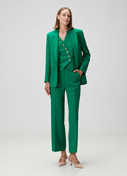 Green Wide-Leg Trousers