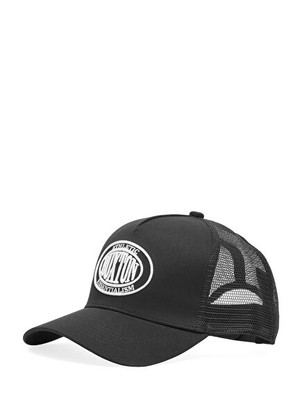 Black Logo Embroidered Men's Hat
