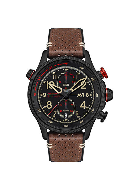 AV-4080-04 Kahverengi Çelik Erkek Kol Saati