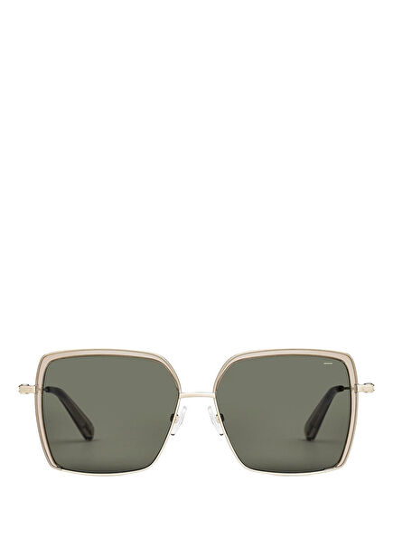 SITCERS 58 GDGY Gold Color Metal Women's Sunglasses