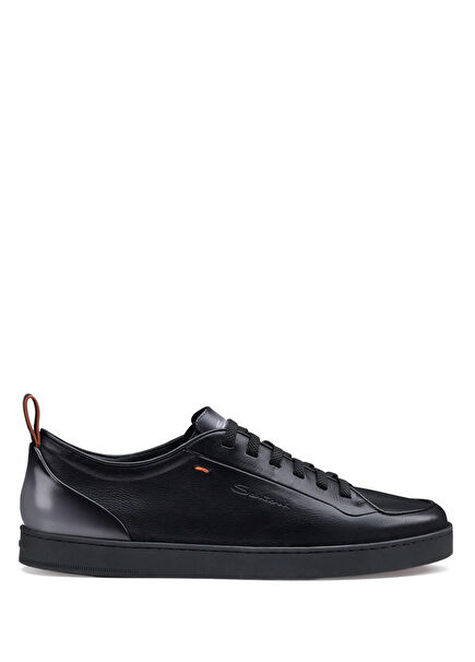 Black Men's Leather Sneakers