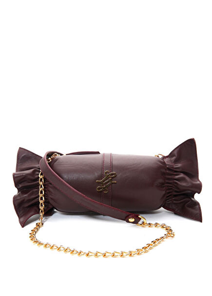 Loya Bordo Deri Kadın Omuz Çantası