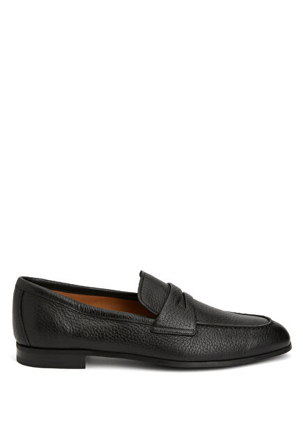 Black Men's Leather Loafer