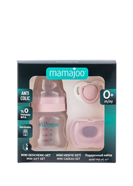 Silver Pembe 0+ Ay Anti-Kolik Yavaş Akışlı Antikolik Biberon 150 ml ve Ortodontik Emzik & Saklama Kabı 3'lü Yenidoğan Bebek Seti 