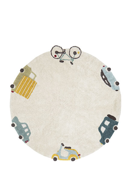 Eco City Koleksiyonu Wheels Çocuk Odası Halı 140 cm