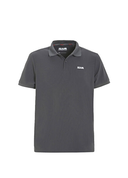 Act Qd Gri Polo Yaka Kısa Kollu Erkek T-shirt