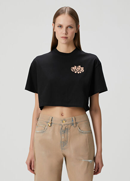 The Amiris Siyah Crop T-shirt
