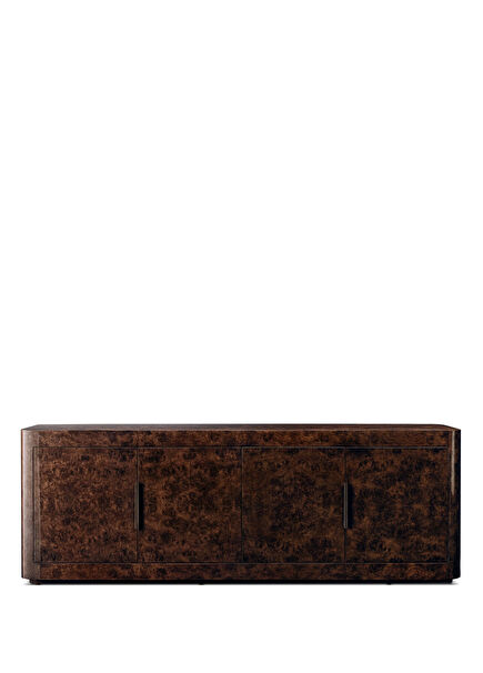 Dante Burl Dark Walnut Wood TV Console 70 x 200 cm