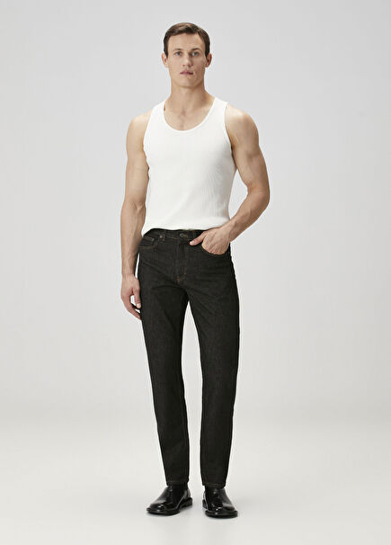 Ricky 2-Tone Siyah Jean Pantolon