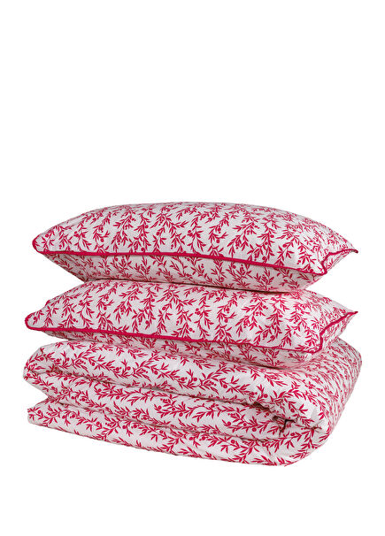 Pure Viva Magenta White Pink Oversized Duvet Cover Set 240x220 cm
