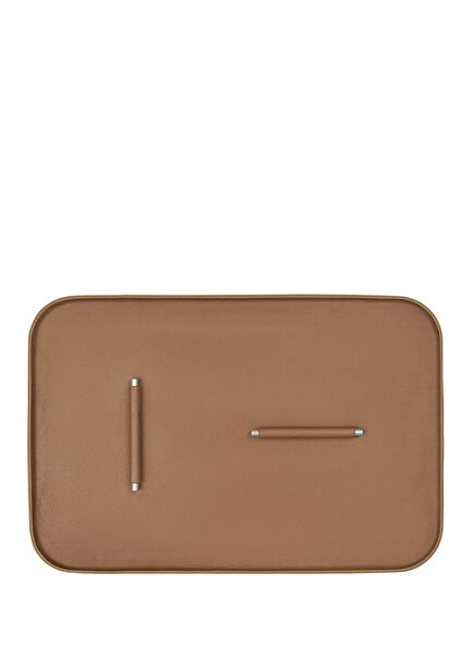 Plato Rectangle no.02 Beige Leather Organizer Tray