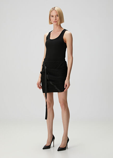 Wind Black Midi Skirt