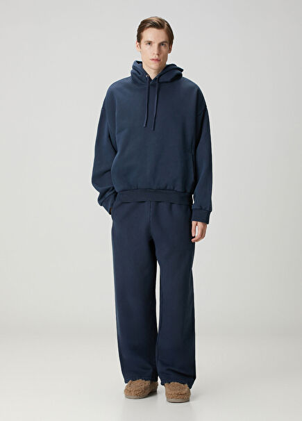 Navy Blue Straight Sweatpants