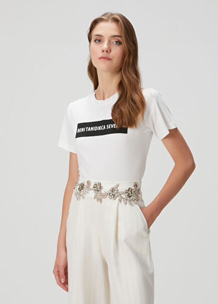 BTS White Printed T-Shirt