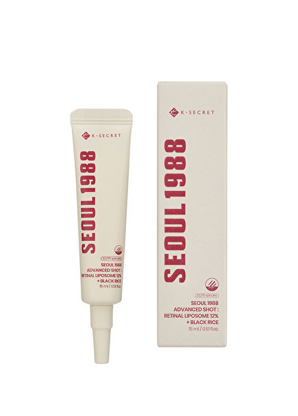 Seoul 1988 Advanced Shot: Retinal Liposome 12% + Black Rice Kırışıklık Önleyici Lipozomal Retinal ve Siyah Pirinçli Mikro Spiküllü Yüz Kremi 15 ml