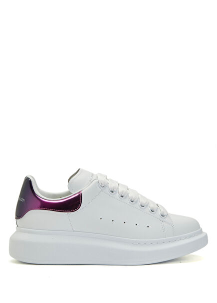 Oversized Beyaz Kadın Deri Sneaker