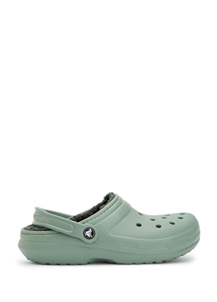 Classic Lined Haki Kadın Terlik