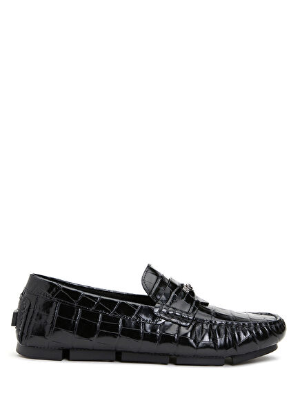 Medusa Black Men's Leather Drivers