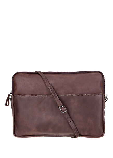 BloomSleeve Leeds Mahogany Dark Deri 16" Laptop ve Tablet Kılıfı