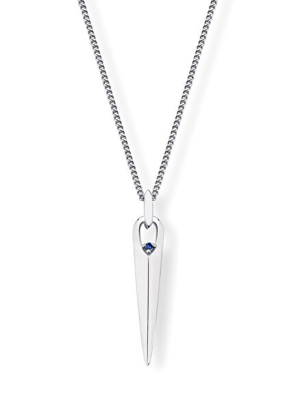 Spair 925 Ayar Gümüş Safir Unisex Kolye