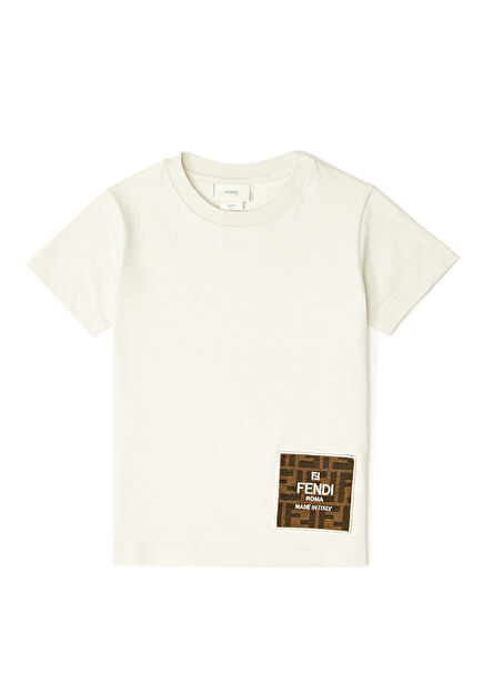 Grey Logo Detailed Unisex Kids T-Shirt
