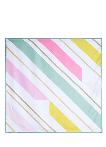 Beyaz Desenli Eşarp