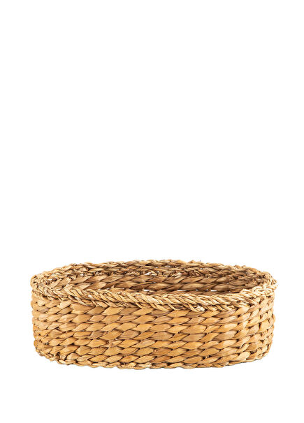 Madano Natural Water Hyacinth Basket 34x12 cm