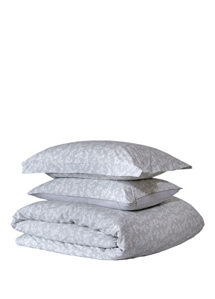 Pure Grey White Blanket Cover Set 240x220 cm