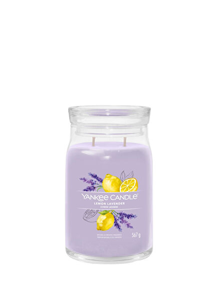 Lemon Lavender Purple Large Candle