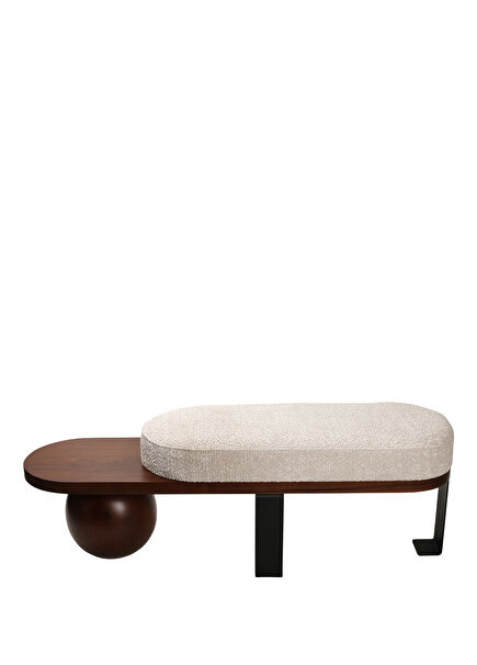 Cilia Ceviz Metal Ahşap Bench