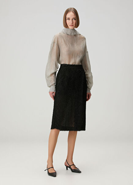 Lela Siyah Midi Etek